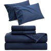 image:imageBedsure Cooling Pillow Cases King Bundle California King Size Sheets Set Navy