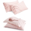 image:imageBedsure Cooling Sheets Set Bundle Cooling Pillow Case Rayon Made from Bamboo Queen Sheet Set Hotel Luxury Silky Soft Breathable Bedding Sheets amp Pillowcases