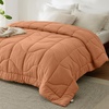 image:imageBedsure Twin XL Comforter  Twin XL Duvet Insert for All Season UltraSoft Quilted Down Alternative Comforter Blanket for Bed with 4 Tabs Machine Washabl Beige 68x92 inBurnt Orange