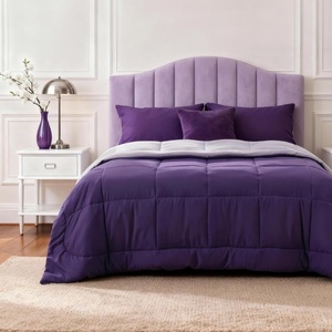 image:imageBedsure Comforters Twin XL Size Duvet Insert Quilted Down Alternative Comforter Ultra Soft Lightweight Comforter Blanket for Bed with 8 Tabs Machine Washable 68 x 92 in Light GreyGreyPurplePale Purple