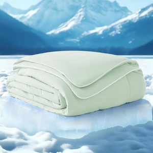 image:imageBedsure Cooling Blankets for Hot Sleepers  Cooling Comforter Lightweight Cold Summer Blanket for Night Sweats Ice Breathable Comforter for Couch Grey 50x60 InchesLight Green