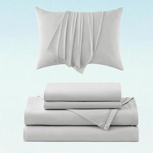 image:imageBedsure Cooling Pillow Cases Queen Size Set of 2 Grey  Cooling Sheets Queen Size Grey Bundle