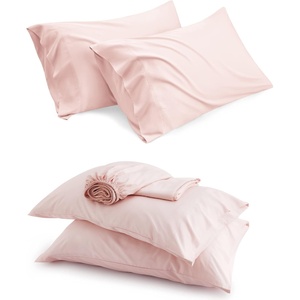 image:imageBedsure Cooling Sheets Set Bundle Cooling Pillow Case Rayon Made from Bamboo Queen Sheet Set Hotel Luxury Silky Soft Breathable Bedding Sheets amp Pillowcases