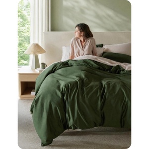 image:imageBedsure GOTS Organic Cotton Queen Duvet Cover Set Pure White 90 x 90  for Sensitive Skin8 Interior Ties Keep Insert Secure Hidden Zipper Breathable Comfort in Ivory with 2 Pillow ShamsOlive Green No Comforter