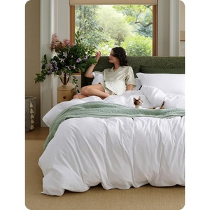 image:imageBedsure PureWoven 100 Washed Cotton Duvet Cover Set Queen Size 3PC  Linen Like Texture Percale Breathable Bedding Set for All Seasons Zipper Closure 8 Corner Ties Charcoal 90 X 9011  Bright White No Comforter