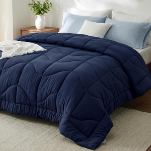 image:imageBedsure Twin XL Comforter  Twin XL Duvet Insert for All Season UltraSoft Quilted Down Alternative Comforter Blanket for Bed with 4 Tabs Machine Washabl Beige 68x92 inNavy