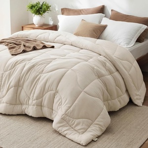 image:imageBedsure Twin XL Comforter  Twin XL Duvet Insert for All Season UltraSoft Quilted Down Alternative Comforter Blanket for Bed with 4 Tabs Machine Washabl Beige 68x92 inCream