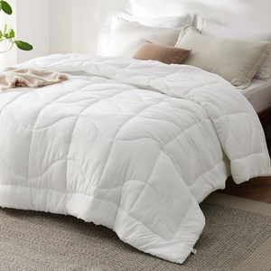 image:imageBedsure Twin XL Comforter  Twin XL Duvet Insert for All Season UltraSoft Quilted Down Alternative Comforter Blanket for Bed with 4 Tabs Machine Washabl Beige 68x92 inWhite