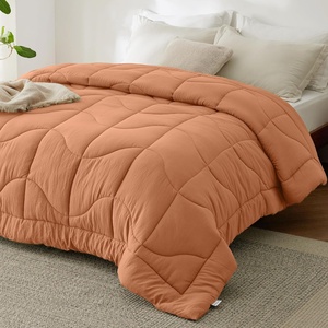 image:imageBedsure Twin XL Comforter  Twin XL Duvet Insert for All Season UltraSoft Quilted Down Alternative Comforter Blanket for Bed with 4 Tabs Machine Washabl Beige 68x92 inBurnt Orange