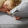image:imageBedsure PureWoven Organically Grown Bamboo Viscose King Size Sheets Set  Cooling Bed Sheets for Hot Sleepers 18 Deep Pocket with Corner Straps Luxury Silky Soft Breathable OekoTex Navy06  Grey