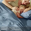image:imageBedsure PureWoven Organically Grown Bamboo Viscose King Size Sheets Set  Cooling Bed Sheets for Hot Sleepers 18 Deep Pocket with Corner Straps Luxury Silky Soft Breathable OekoTex Navy04  Mineral Blue