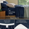 image:imageBedsure PureWoven Organically Grown Bamboo Viscose King Size Sheets Set  Cooling Bed Sheets for Hot Sleepers 18 Deep Pocket with Corner Straps Luxury Silky Soft Breathable OekoTex Navy11  Navy