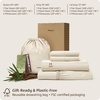 image:imageBedsure PureWoven Organically Grown Bamboo Viscose King Size Sheets Set  Cooling Bed Sheets for Hot Sleepers 18 Deep Pocket with Corner Straps Luxury Silky Soft Breathable OekoTex Navy02  Beige