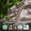 image:imageBedsure PureWoven Organically Grown Bamboo Viscose King Size Sheets Set  Cooling Bed Sheets for Hot Sleepers 18 Deep Pocket with Corner Straps Luxury Silky Soft Breathable OekoTex Navy03  Light Brown