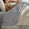 image:imageBedsure PureWoven Organically Grown Bamboo Viscose King Size Sheets Set  Cooling Bed Sheets for Hot Sleepers 18 Deep Pocket with Corner Straps Luxury Silky Soft Breathable OekoTex Navy06  Grey
