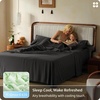 image:imageBedsure PureWoven Organically Grown Bamboo Viscose King Size Sheets Set  Cooling Bed Sheets for Hot Sleepers 18 Deep Pocket with Corner Straps Luxury Silky Soft Breathable OekoTex Navy09  Charcoal