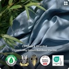image:imageBedsure PureWoven Organically Grown Bamboo Viscose King Size Sheets Set  Cooling Bed Sheets for Hot Sleepers 18 Deep Pocket with Corner Straps Luxury Silky Soft Breathable OekoTex Navy04  Mineral Blue