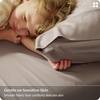 image:imageBedsure PureWoven Organically Grown Bamboo Viscose King Size Sheets Set  Cooling Bed Sheets for Hot Sleepers 18 Deep Pocket with Corner Straps Luxury Silky Soft Breathable OekoTex Navy03  Light Brown
