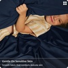 image:imageBedsure PureWoven Organically Grown Bamboo Viscose King Size Sheets Set  Cooling Bed Sheets for Hot Sleepers 18 Deep Pocket with Corner Straps Luxury Silky Soft Breathable OekoTex Navy11  Navy