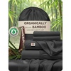 image:imageBedsure PureWoven Organically Grown Bamboo Viscose King Size Sheets Set  Cooling Bed Sheets for Hot Sleepers 18 Deep Pocket with Corner Straps Luxury Silky Soft Breathable OekoTex Navy09  Charcoal