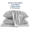 image:imageBedsure Satin Sheets Grey Full Bundle Mattress Protector Waterproof