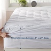 image:imageBedsure White Full Size Mattress Pad Bundle Full Size Sheet Sets Grey