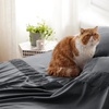 image:imageBedsure White Full Size Mattress Pad Bundle Full Size Sheet Sets Grey