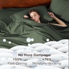 image:imageBedsure Deep Pocket Queen Sheet Set  Fits Mattresses Up to 21 Inches Thick  4 Piece GentleSoft Bed Sheets Moisture Wicking Soft amp Cooling Bedsheet amp Pillowcases Easy amp Secure Fit RedOlive Green