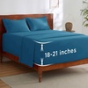 image:imageBedsure Deep Pocket Queen Sheet Set  Fits Mattresses Up to 21 Inches Thick  4 Piece GentleSoft Bed Sheets Moisture Wicking Soft amp Cooling Bedsheet amp Pillowcases Easy amp Secure Fit RedTeal Blue