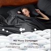 image:imageBedsure Deep Pocket Queen Sheet Set  Fits Mattresses Up to 21 Inches Thick  4 Piece GentleSoft Bed Sheets Moisture Wicking Soft amp Cooling Bedsheet amp Pillowcases Easy amp Secure Fit Red07  Black