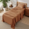 image:imageBedsure Deep Pocket Queen Sheet Set  Fits Mattresses Up to 21 Inches Thick  4 Piece GentleSoft Bed Sheets Moisture Wicking Soft amp Cooling Bedsheet amp Pillowcases Easy amp Secure Fit RedOrange