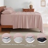 image:imageBedsure Deep Pocket Queen Sheet Set  Fits Mattresses Up to 21 Inches Thick  4 Piece GentleSoft Bed Sheets Moisture Wicking Soft amp Cooling Bedsheet amp Pillowcases Easy amp Secure Fit Red06  Dusty Pink