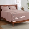 image:imageBedsure Deep Pocket Queen Sheet Set  Fits Mattresses Up to 21 Inches Thick  4 Piece GentleSoft Bed Sheets Moisture Wicking Soft amp Cooling Bedsheet amp Pillowcases Easy amp Secure Fit Red06  Dusty Pink