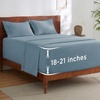 image:imageBedsure Deep Pocket Queen Sheet Set  Fits Mattresses Up to 21 Inches Thick  4 Piece GentleSoft Bed Sheets Moisture Wicking Soft amp Cooling Bedsheet amp Pillowcases Easy amp Secure Fit Red12  Mineral Blue
