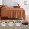 image:imageBedsure Deep Pocket Queen Sheet Set  Fits Mattresses Up to 21 Inches Thick  4 Piece GentleSoft Bed Sheets Moisture Wicking Soft amp Cooling Bedsheet amp Pillowcases Easy amp Secure Fit RedOrange