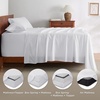 image:imageBedsure Deep Pocket Queen Sheet Set  Fits Mattresses Up to 21 Inches Thick  4 Piece GentleSoft Bed Sheets Moisture Wicking Soft amp Cooling Bedsheet amp Pillowcases Easy amp Secure Fit Red02  White