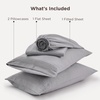 image:imageBedsure Deep Pocket Queen Sheet Set  Fits Mattresses Up to 21 Inches Thick  4 Piece GentleSoft Bed Sheets Moisture Wicking Soft amp Cooling Bedsheet amp Pillowcases Easy amp Secure Fit Red01  Light Grey
