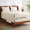 image:imageBedsure Deep Pocket Queen Sheet Set  Fits Mattresses Up to 21 Inches Thick  4 Piece GentleSoft Bed Sheets Moisture Wicking Soft amp Cooling Bedsheet amp Pillowcases Easy amp Secure Fit Red14  Cream