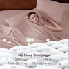 image:imageBedsure Deep Pocket Queen Sheet Set  Fits Mattresses Up to 21 Inches Thick  4 Piece GentleSoft Bed Sheets Moisture Wicking Soft amp Cooling Bedsheet amp Pillowcases Easy amp Secure Fit Red06  Dusty Pink