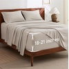 image:imageBedsure Deep Pocket Queen Sheet Set  Fits Mattresses Up to 21 Inches Thick  4 Piece GentleSoft Bed Sheets Moisture Wicking Soft amp Cooling Bedsheet amp Pillowcases Easy amp Secure Fit Red08  Linen