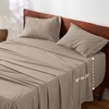 image:imageBedsure Deep Pocket Queen Sheet Set  Fits Mattresses Up to 21 Inches Thick  4 Piece GentleSoft Bed Sheets Moisture Wicking Soft amp Cooling Bedsheet amp Pillowcases Easy amp Secure Fit Red16  Brown