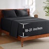 image:imageBedsure Deep Pocket Queen Sheet Set  Fits Mattresses Up to 21 Inches Thick  4 Piece GentleSoft Bed Sheets Moisture Wicking Soft amp Cooling Bedsheet amp Pillowcases Easy amp Secure Fit Red07  Black