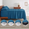 image:imageBedsure Deep Pocket Queen Sheet Set  Fits Mattresses Up to 21 Inches Thick  4 Piece GentleSoft Bed Sheets Moisture Wicking Soft amp Cooling Bedsheet amp Pillowcases Easy amp Secure Fit RedTeal Blue