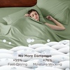 image:imageBedsure Deep Pocket Queen Sheet Set  Fits Mattresses Up to 21 Inches Thick  4 Piece GentleSoft Bed Sheets Moisture Wicking Soft amp Cooling Bedsheet amp Pillowcases Easy amp Secure Fit Red05  Light Green