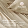 image:imageBedsure Deep Pocket Queen Sheet Set  Fits Mattresses Up to 21 Inches Thick  4 Piece GentleSoft Bed Sheets Moisture Wicking Soft amp Cooling Bedsheet amp Pillowcases Easy amp Secure Fit Red04  Beige