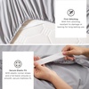 image:imageBedsure Deep Pocket Queen Sheet Set  Fits Mattresses Up to 21 Inches Thick  4 Piece GentleSoft Bed Sheets Moisture Wicking Soft amp Cooling Bedsheet amp Pillowcases Easy amp Secure Fit Red01  Light Grey