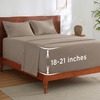 image:imageBedsure Deep Pocket Queen Sheet Set  Fits Mattresses Up to 21 Inches Thick  4 Piece GentleSoft Bed Sheets Moisture Wicking Soft amp Cooling Bedsheet amp Pillowcases Easy amp Secure Fit Red16  Brown