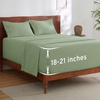 image:imageBedsure Deep Pocket Queen Sheet Set  Fits Mattresses Up to 21 Inches Thick  4 Piece GentleSoft Bed Sheets Moisture Wicking Soft amp Cooling Bedsheet amp Pillowcases Easy amp Secure Fit Red05  Light Green
