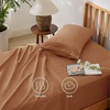 image:imageBedsure Deep Pocket Queen Sheet Set  Fits Mattresses Up to 21 Inches Thick  4 Piece GentleSoft Bed Sheets Moisture Wicking Soft amp Cooling Bedsheet amp Pillowcases Easy amp Secure Fit RedOrange