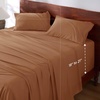 image:imageBedsure Deep Pocket Queen Sheet Set  Fits Mattresses Up to 21 Inches Thick  4 Piece GentleSoft Bed Sheets Moisture Wicking Soft amp Cooling Bedsheet amp Pillowcases Easy amp Secure Fit RedOrange
